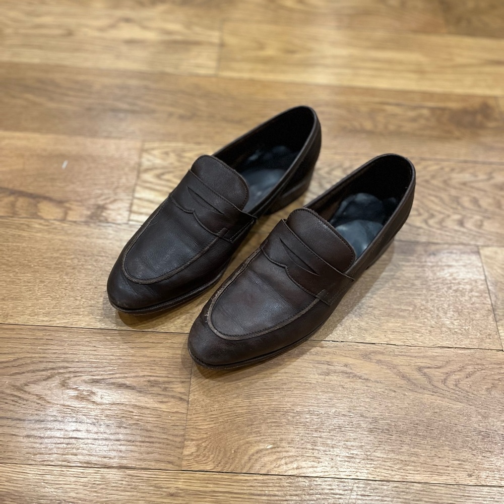 Meermin BROWN SOFTCALF - E Brown Leather Loafers